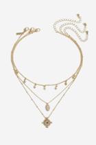 Topshop *pack Of 3 Crystal Chain Chokers