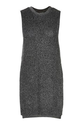 Topshop Metallic Sleeveless Tabard Vest
