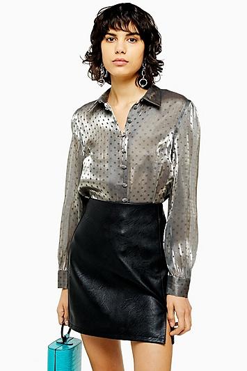 Topshop Shimmer Spot Shirt