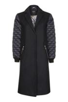 Topshop Quilted Sleeve Coat