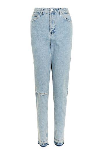 Topshop Tall Let Hem Mom Jeans