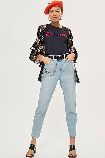Topshop Authentic Bleach Mom Jeans