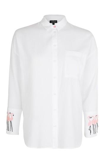 Topshop Petite Flamingo Shirt