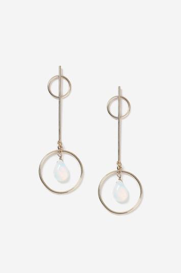 Topshop Double Ring Drop Earring With