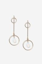 Topshop Double Ring Drop Earring With