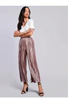 Topshop *pleated Satin Culottes By Glamorous