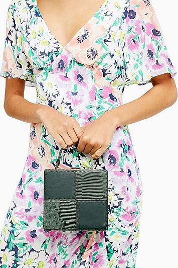 Topshop Gia Green Boxy Grab Bag