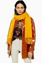 Topshop Mustard Recycled Super Soft Scarf