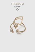 Topshop Fine Gold Look Multirow Ring