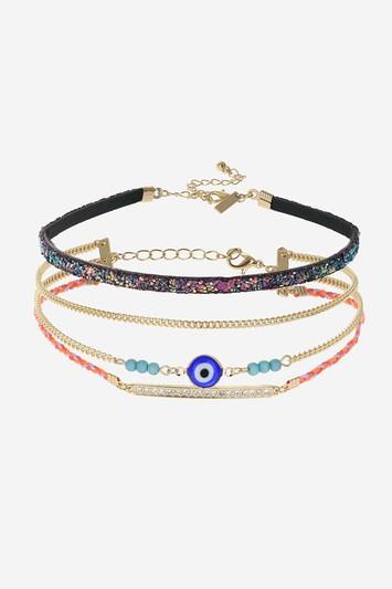 Topshop Eye Choker Multipack Necklace
