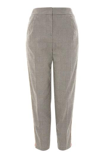 Topshop Check Side Tapered Trousers
