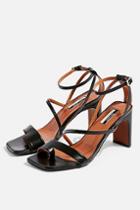 Topshop Rio Black Toe Loop Sandals