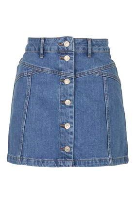 Topshop Petite Button Through Skirt