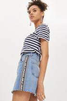 Topshop 'unavailable' Slogan Denim Skirt