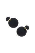 Topshop Rubber Ball Front And Back Earrings