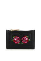 Topshop *rose Embroidered Coin Purse By Skinnydip