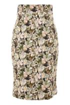 Topshop Floral Print Pencil Skirt