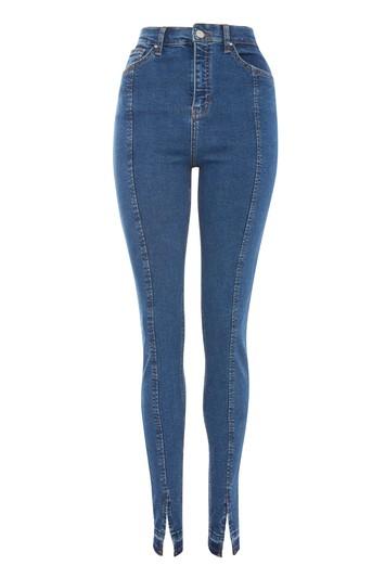 Topshop Tall Split Hem Jamie Jeans