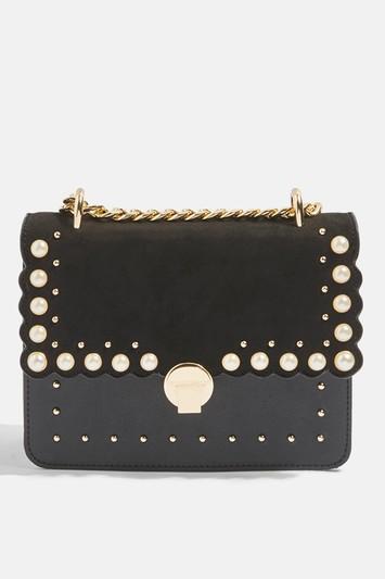 Topshop Kelly Pearl Stud Cross Body Bag