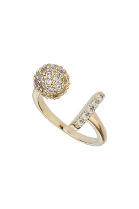 Topshop Gold Plated Ball And Bar Ring