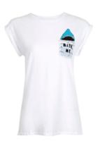 Topshop *shark Pocket T-shirt By Tee & Cake