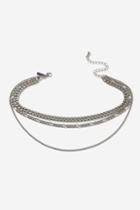 Topshop Three Row Chain Choker Necklace