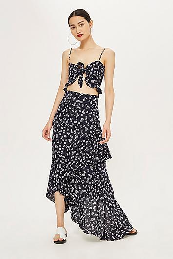 Topshop Daisy Print Maxi Dress By Flynn Skye