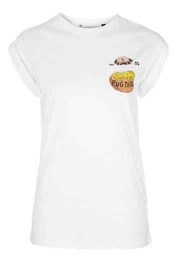 Topshop 'pug-tato' Pocket Tee By Tee And Cake