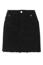 Topshop Moto Velvet Mini Skirt