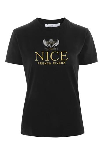 Topshop Tall 'nice' Embroidered T-shirt