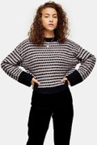 Topshop Knitted Waffle Stitch Jumper