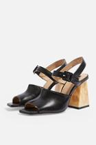 Topshop Rose Leather Marble Heeled Sandals