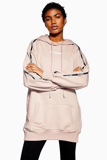 Topshop Tricot Tape Hoodie By Ivy Park