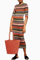 Topshop Franka Straw Ring Tote Bag