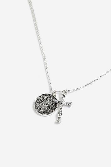 Topshop *cross And Disc Pendant Necklace