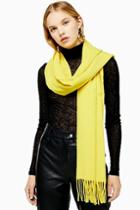 Topshop Yellow Recycled Super Soft Scarf