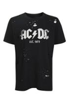 Topshop Ac/dc Nibbled T-shirt By And Finally