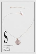 Topshop Circle 's' Initial Ditsy Necklace