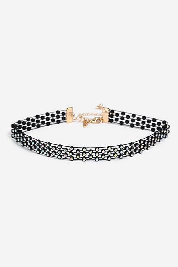 Topshop *iridescent Stone Net Choker