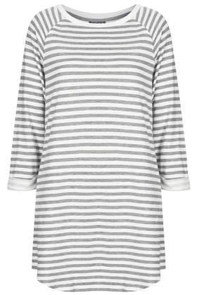Topshop Stripe Raglan Sweat Tunic