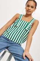 Topshop Striped Button Camisole Top