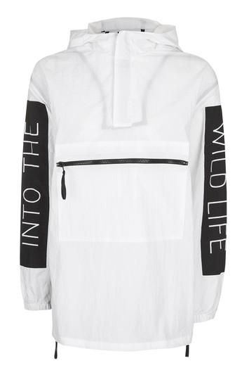 Topshop Slogan Windbreaker Jacket