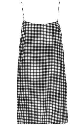 Topshop Gingham Strappy Slip Dress By Boutique