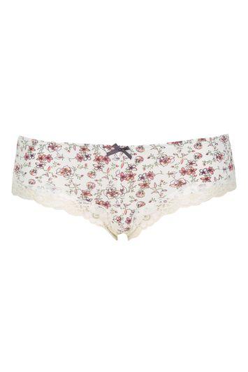 Topshop Flower Microfibre Knickers