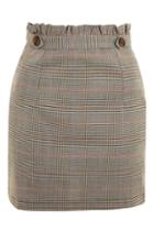 Topshop Heritage Checked Frill Skirt