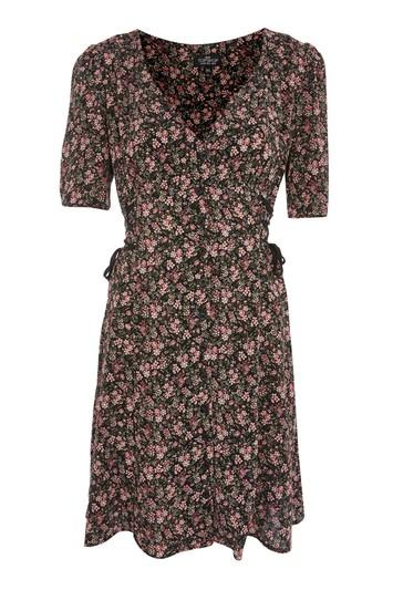 Topshop Petite Corset Side Tea Dress