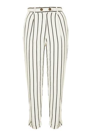 Topshop Petite Stripe Peg Trousers
