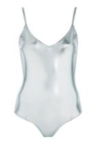 Topshop Metallic Low-back Swimsuit