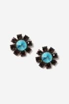 Topshop Flower Rhinestone Earrings