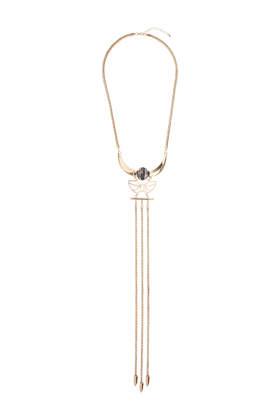 Topshop Semi Precious Tassel Necklace